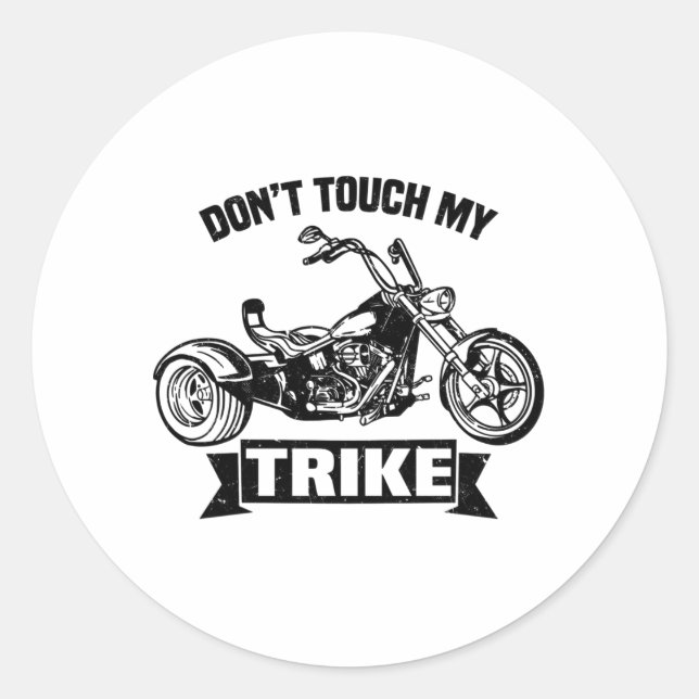 Trike sayings | Triker Trikes Motorbike Gifts Classic Round Sticker (Front)
