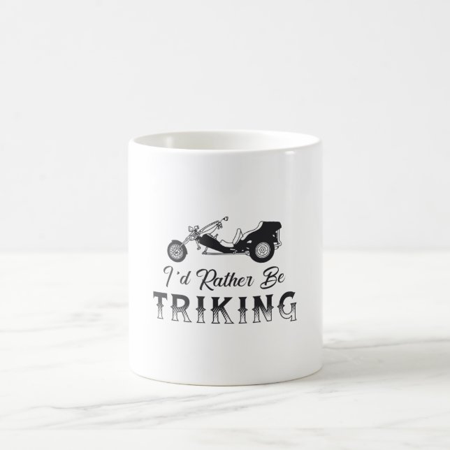 Triker I'd Rather Be Triking Motor Trike Retro Coffee Mug (Center)