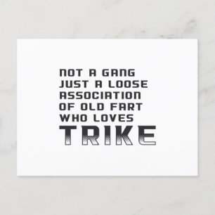Triker Motor Trike Trikers Tricycle Funny Vintage Postcard
