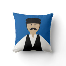 Trikeri Greece Man Dancer Throw Pillow