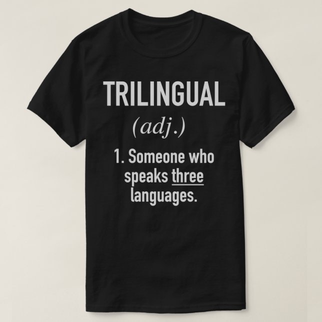 Trilingual Definition T-Shirt (Design Front)