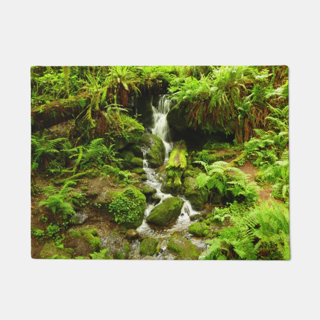 Trillium Falls at Redwood National Park Doormat (Front)