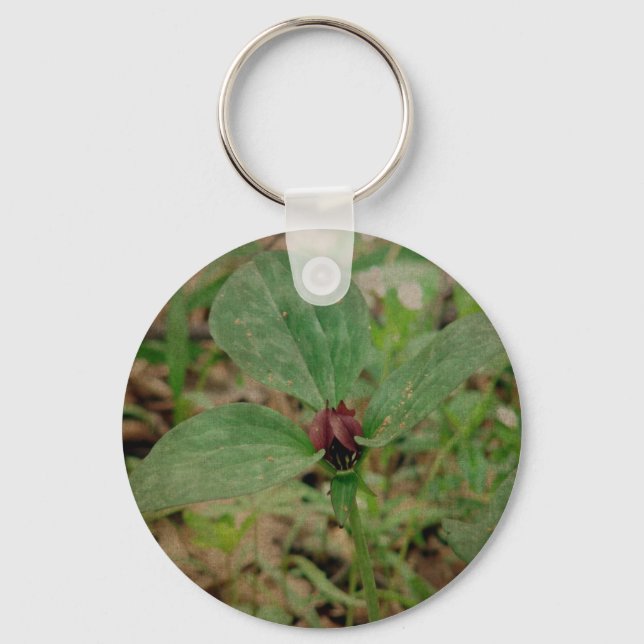 Trillium Flower Key Ring (Front)