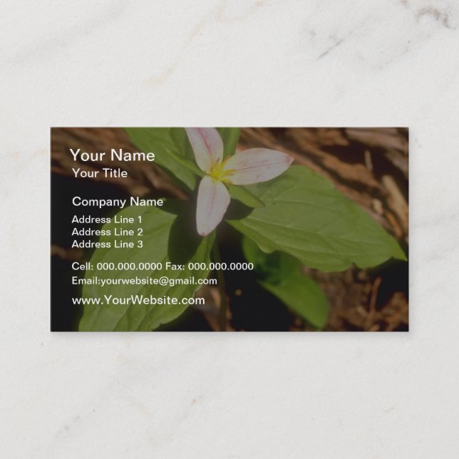 Trillium flowers business card (Front)