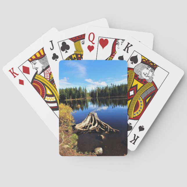 Trillium Lake, OR Playing Cards (Back)