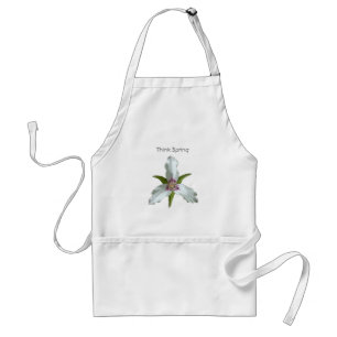 Trillium Spring Wildflower Pocket Apron