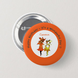 Trillium Tiger-Lily Whimsical Flower Party Supply 6 Cm Round Badge
