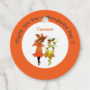 Trillium Tiger-Lily Whimsical Flower Party Supply Favour Tags