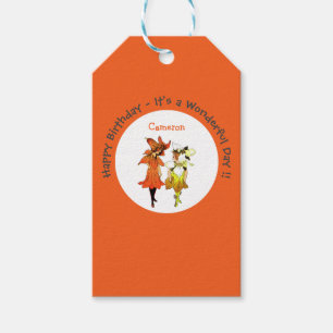 Trillium Tiger-Lily Whimsical Flower Party Supply Gift Tags