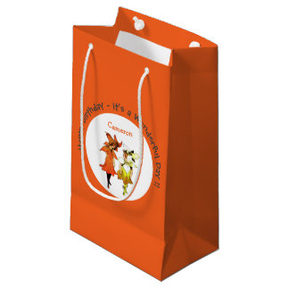 Trillium Tiger-Lily Whimsical Flower Party Supply Small Gift Bag