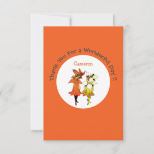 Trillium Tiger-Lily Whimsical Flower Party Supply Thank You Card