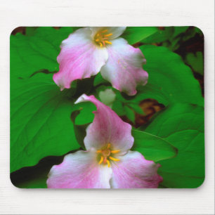 Trillium Wildflower Mouse Mat