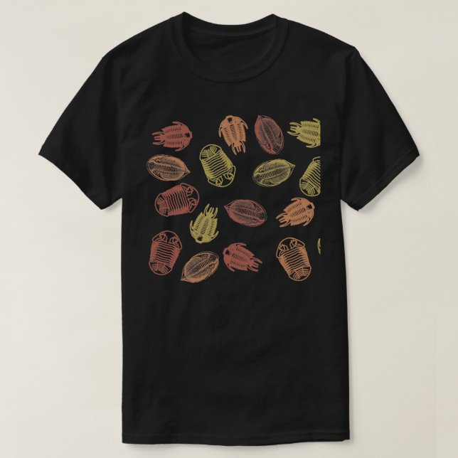 Trilobite Lover Fossil Pattern 14 T-Shirt (Design Front)