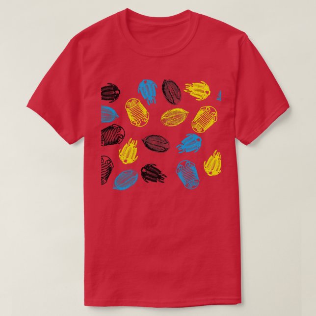 Trilobite Lover Fossil Pattern 1 T-Shirt (Design Front)