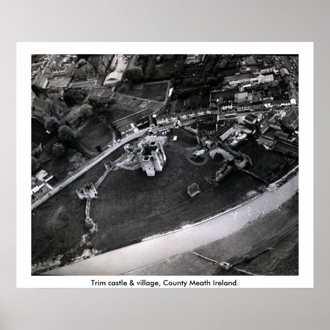 Trim castle aerial photograph, Meath Ireland Poster (Front)