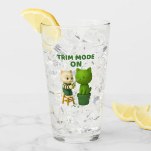 Trim Mode On: Cute Cat Gardener & Topiary Art Glass