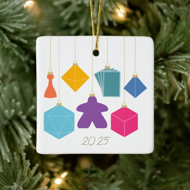 Trim the Tree with Board Games Ceramic Ornament (Tree)