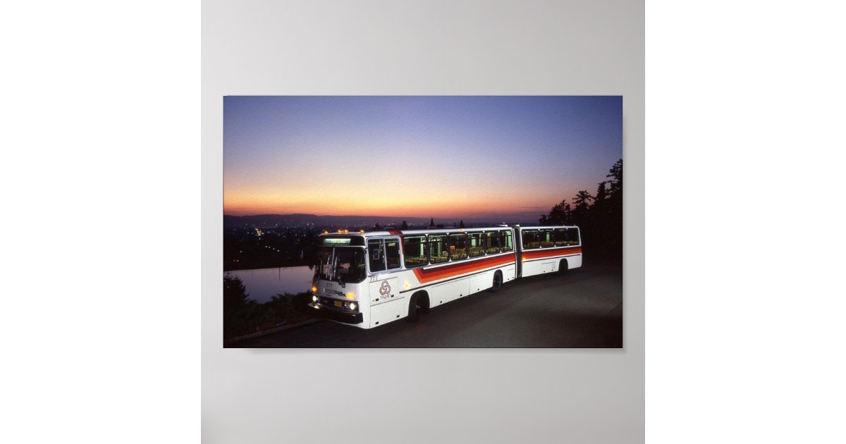 TriMet Articulated Bus from the 1980s Poster Zazzle