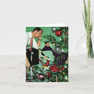 Trimming the Tree Holiday Card