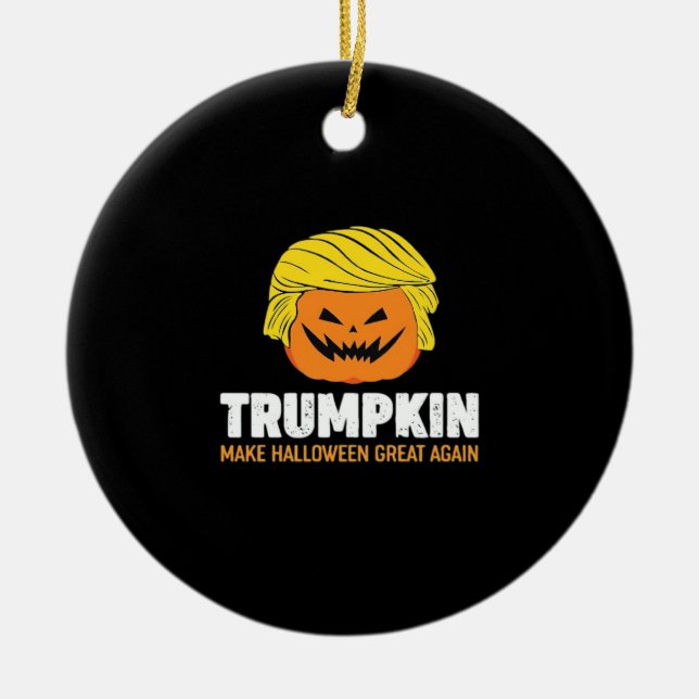 Trimpkin Make Halloween Great Again Classic Ceramic Tree Decoration (Front)