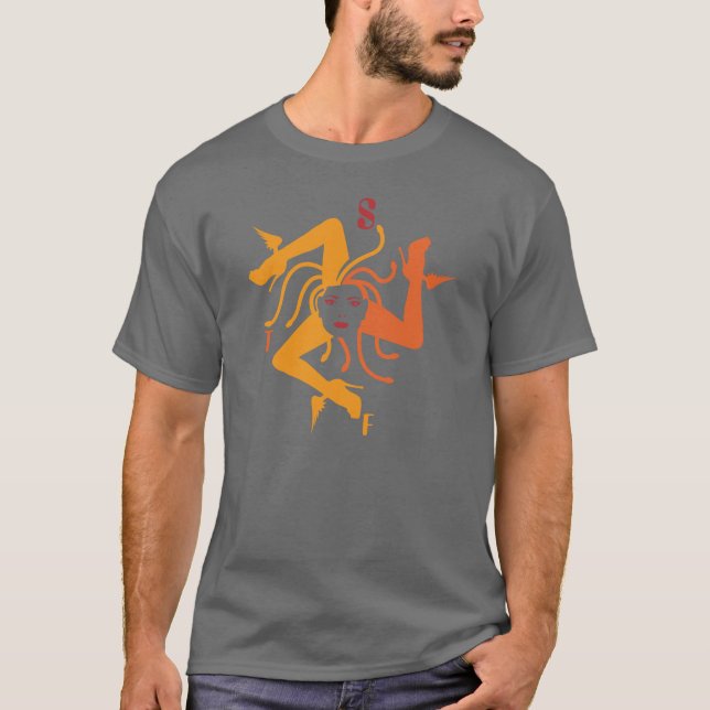 trinacria grey T-Shirt (Front)