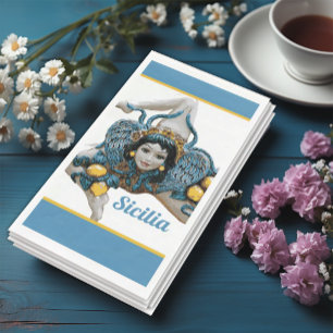 Trinacria of Sicily Three-Legged symbol Sicilia Napkin