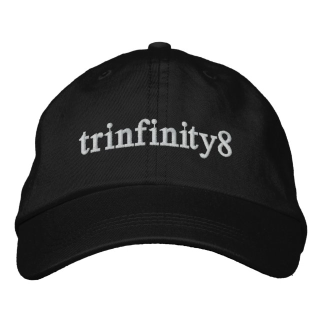 Trinfinity8 Adjustable Hat with White Lettering (Front)