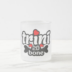 Trini 2D Bone Frosted Glass Coffee Mug