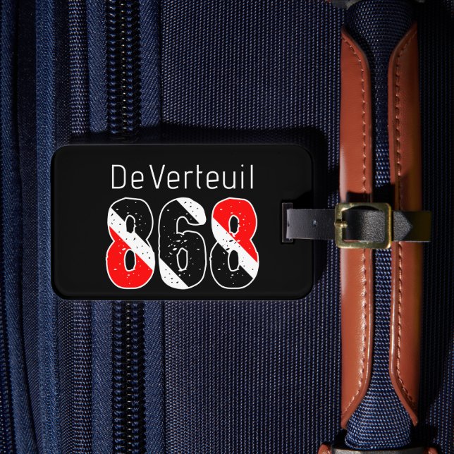 TRINI 868 BLACK LUGGAGE TAG (Front Insitu 4)