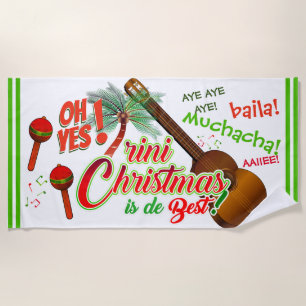 Trini Christmas is de Best / Marac and Cuatro Beach Towel