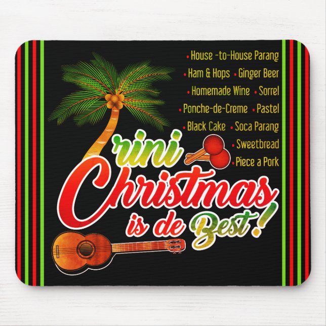 Trini Christmas / Marac and Cuatro Mouse Mat (Front)