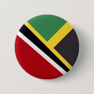 Trini Jamaican Flag   Trinidad Jamaica Flag 6 Cm Round Badge