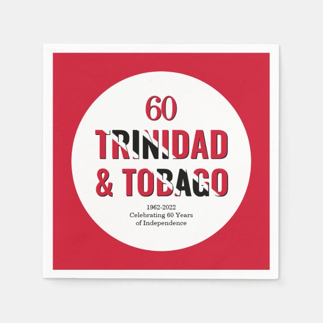 TRINIDAD 60th Anniversary Independence Napkin (Front)