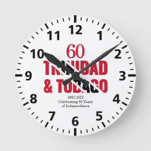 TRINIDAD 60th Anniversary Independence Round Clock
