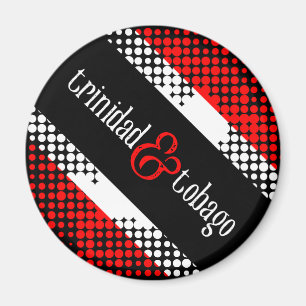 Trinidad and Tobago Abstract Dot Pattern Flag Magnet