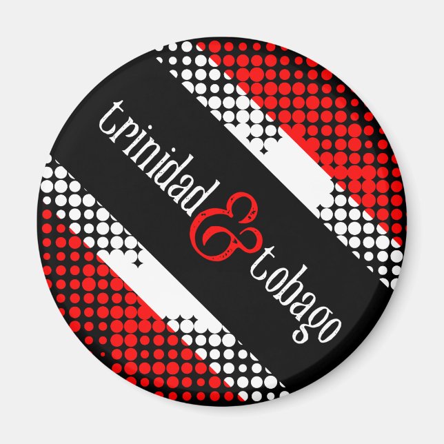 Trinidad and Tobago Abstract Dot Pattern Flag Magnet (Front)