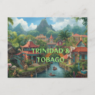 Trinidad and Tobago an island country  Postcard