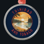 Trinidad and Tobago Caribbean Distressed Circle Metal Tree Decoration<br><div class="desc">Trinidad and Tobago retro vector travel design. Trinidad and Tobago is known for its beaches,  culture,  and wildlife. The country is considered one of the most prosperous and industrialised in the Caribbean.</div>
