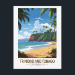 Trinidad and Tobago Caribbean Travel Art Vintage Postcard<br><div class="desc">Trinidad and Tobago retro vector travel design. Trinidad and Tobago is known for its beaches,  culture,  and wildlife. The country is considered one of the most prosperous and industrialised in the Caribbean.</div>