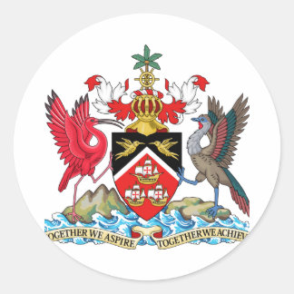 Trinidad and Tobago Coat of Arms Classic Round Sticker