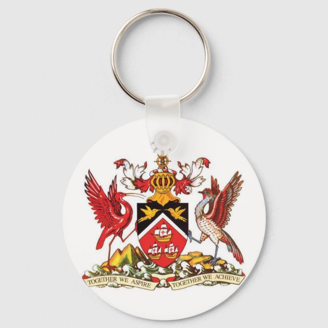 Trinidad and Tobago Coat of Arms Keychain (Front)