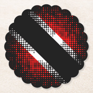 Trinidad and Tobago Dot Pattern Flag Paper Coaster