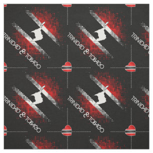 Trinidad and Tobago Dot Pattern Heart Flag   BLACK Fabric