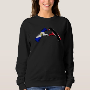 Trinidad And Tobago El Salvador Flag Heart Mix Her Sweatshirt