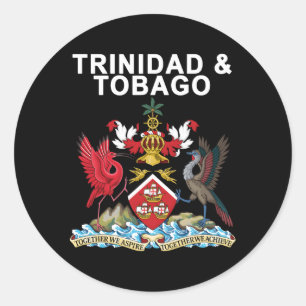 Trinidad And Tobago Emblem Classic Round Sticker