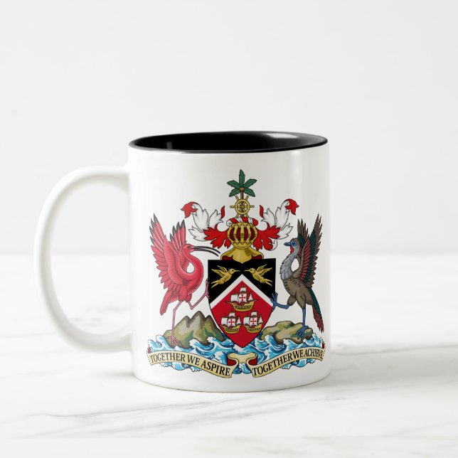 trinidad and tobago emblem Two-Tone coffee mug (Left)