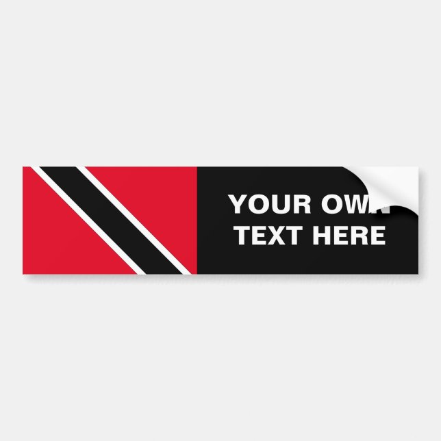 Trinidad and Tobago Flag Bumper Sticker (Front)