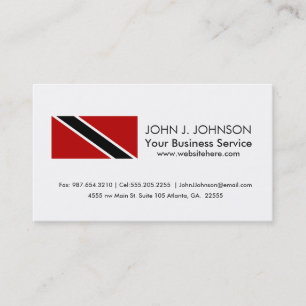 Trinidad and Tobago Flag Business Card