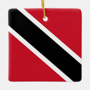 Trinidad and Tobago Flag Ceramic Ornament
