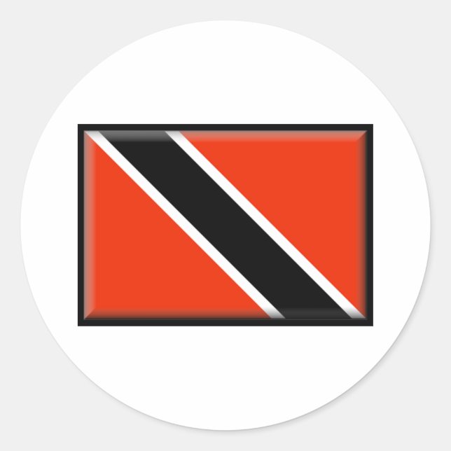 Trinidad and Tobago Flag Classic Round Sticker (Front)